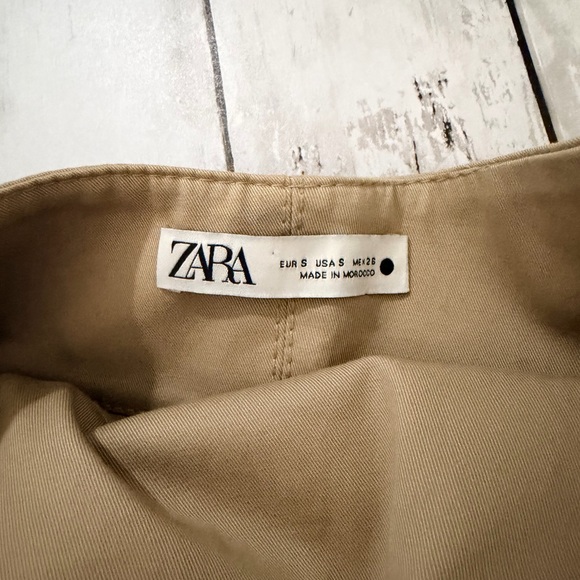 Zara Beige Strapless Top Small - Picture 3 of 6